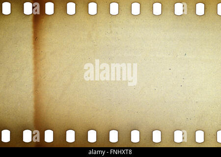 Leere gelbe lebendige laut Film Strip Textur Hintergrund Stockfoto