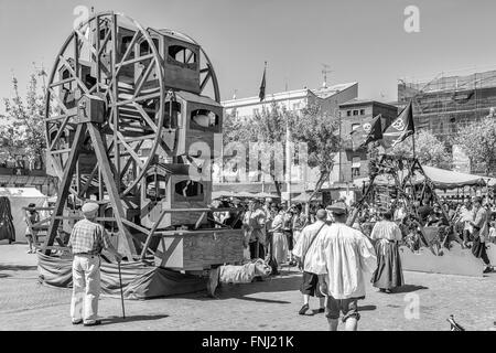 Mittelaltermarkt, Medina del Campo, Valladolid, Spanien Stockfoto