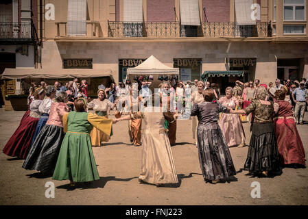 Mittelaltermarkt, Medina del Campo, Valladolid, Spanien Stockfoto