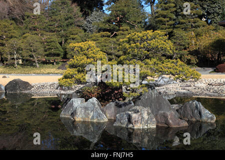 Japan; Kyoto; Nijo Burg, Garten, Stockfoto