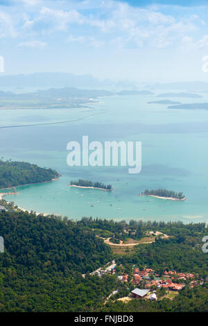 Langkawi Landschaft Meerblick von Gunung Machinchang Stockfoto