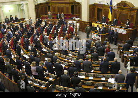 21. Januar 2016 - ukrainischen Abgeordneten Webinar ein Parlament in Kiew, Ukraine, 15. März 2016 © Swoboda Stepanov/ZUMA Draht/Alamy Live News Stockfoto