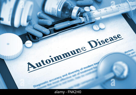 Autoimmun-Krankheit-Diagnose. Medizinisches Konzept. Stockfoto