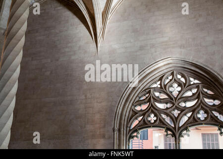 Innenraum-Sa Llotja, Gohitc Stil, Palma De Mallorca, Balearen, Spanien. Stockfoto