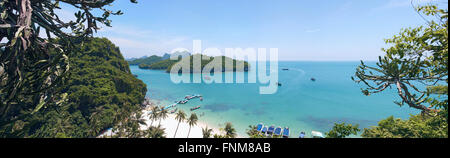 Thailand. Mu Ko Ang Thong National Park. Blick auf den Strand. Stockfoto