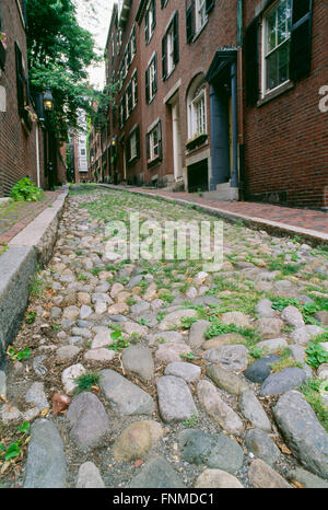 Historischen Acorn Street In Boston, Massachusetts Stockfoto