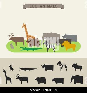 Zoo-Tiere Stock Vektor