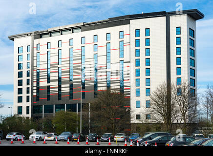 Hotel Fußball, Sir Matt Busby Weg, Old Trafford, Manchester, England, UK Stockfoto