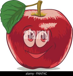 Cartoon roter Apfel Stock Vektor