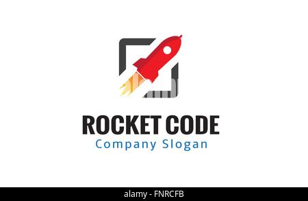Rakete-Code-Design-Darstellung Stock Vektor