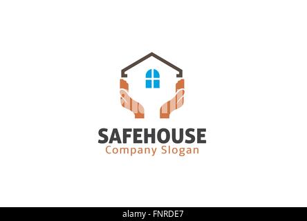 Sicheres Haus Design Illustration Stock Vektor