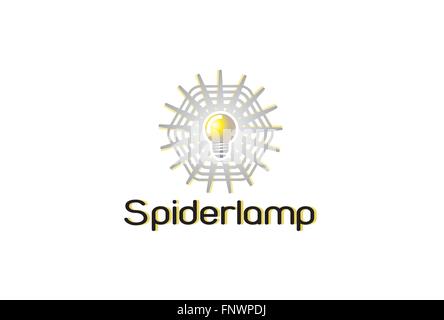 Spinne Lampe Design Illustration Stock Vektor