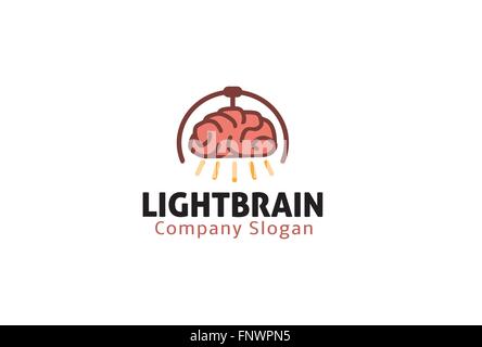 Leichte Gehirn Logo Vorlage Stock Vektor