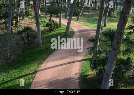 Joggen im Jardin del Turia, Valencia, Spanien Stockfoto