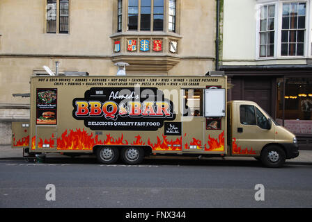 Ahmeds BBQ LKW Oxford Stadtzentrum Vereinigtes Königreich Stockfoto