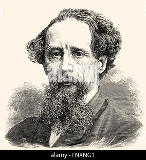 Charles John Huffam Dickens oder Boz, 1812-1870, ein englischer Schriftsteller Stockfoto