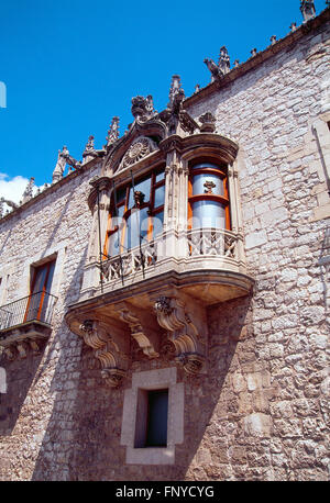 Balkon der Casa del Cordon. Burgos, Spanien. Stockfoto