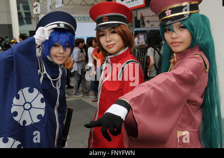 Schöne Thaigirls beim japanischen Cosplay Festival in Bangkok, Thailand. Kredit: Kraig Lieb Stockfoto