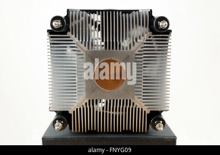Gemeinsamen Kühlkörper für ein Computer-Prozessor zeigt die Kontaktfläche an den Prozessor. Stockfoto