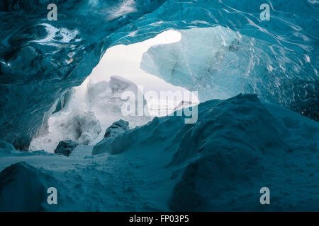 Eis-Höhle, Vatnajökull-Nationalpark, Gletscher, Island Stockfoto