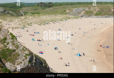 Broad Haven South Beach in der Nähe von Bosherton Pembrokeshire Wales UK Stockfoto