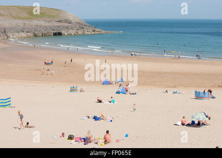 Broad Haven South Beach in der Nähe von Bosherton Pembrokeshire Wales UK Stockfoto