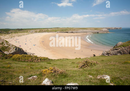 Broad Haven South Beach in der Nähe von Bosherton Pembrokeshire Wales UK Stockfoto