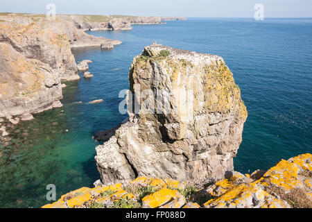 Stapeln Sie Rock,Pembrokeshire,Wales,U.K. Stockfoto