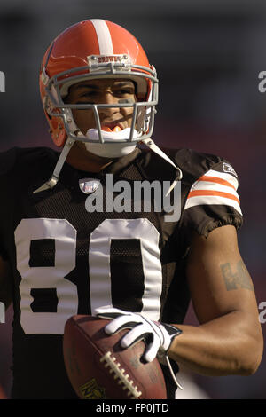 Cleveland, Ohio, USA. 26. November 2006. Cleveland Browns tight end (80) Kellen Winslow vor dem Braun-Spiel gegen die Cincinnati Bengals in Cleveland Browns Stadium am 26. November 2006 in Cleveland, Ohio. ZUMA Press/Scott A. Miller © Scott A. Miller/ZUMA Draht/Alamy Live-Nachrichten Stockfoto