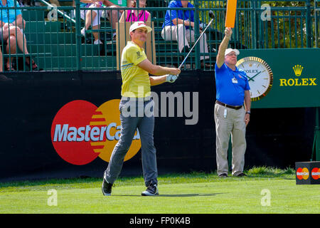 Orlando, Florida. 16. März 2016. Keegan Bradley, ein US-amerikanischer Golfer spielen bei der Arnold Palmer Invitational Golfturnier im Bay Hill Golf Club, Orlando, Florida-Credit: Findlay/Alamy Live News Stockfoto