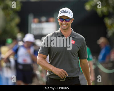 Orlando, FL, USA. 17. März 2016. Adam Scott von Australien während der ersten Runde Golf Aktion von Arnold Palmer Invitational präsentiert von Mastercard statt in Arnold Palmer Bay Hill Club & Lodge in Orlando, FL. Romeo T Guzman/CSM/Alamy Live News Stockfoto