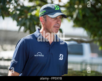 Orlando, FL, USA. 17. März 2016. Matt Kuchar während der ersten Runde Golf Aktion von Arnold Palmer Invitational präsentiert von Mastercard statt in Arnold Palmer Bay Hill Club & Lodge in Orlando, FL. Romeo T Guzman/CSM/Alamy Live News Stockfoto