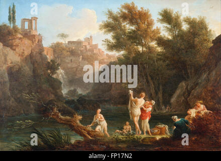 Claude-Joseph Vernet - viermal des Tages-Abend Stockfoto