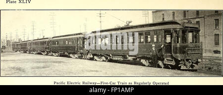 Diese Ausgabe des Electric Railway Journal von 1909 befasst sich mit den technologischen Fortschritten in der Elektrobahn, einschließlich neuer Systeme und Innovationen in der Elektrozugfahrt. Stockfoto