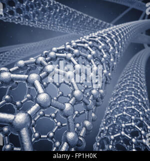 Nanotechnologie, Graphen Nanoröhren Stockfoto