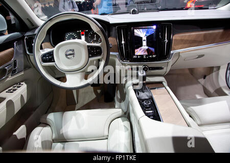 Volvo V90 auf dem Genfer internationalen Autosalon 2016 Stockfoto