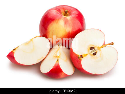 rote Äpfel, isoliert Stockfoto