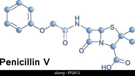 Phenoxymethylpenicillin, Penicillin V Stock Vektor