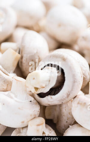 Portion Champignons für den Einsatz als Hintergrundbild oder als Textur Stockfoto