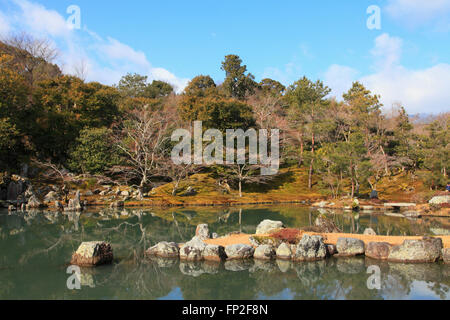 Japan; Kyoto; Arashiyama, Tenryu-Ji-Tempel, Garten, Stockfoto