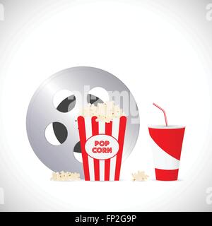 Abbildung der Film Illustration isoliert auf einem weißen Hintergrund. Stock Vektor