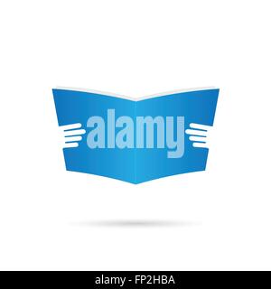 Beispiel für ein Buchsymbol isoliert auf einem weißen Hintergrund. Stock Vektor