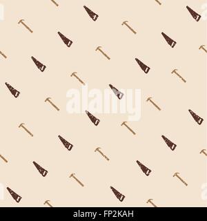 Abbildung eines nahtlosen Werkzeug-Hintergrund. Stock Vektor