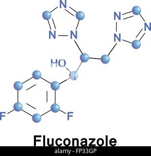 Fluconazol antimykotische Medikamente Stock Vektor