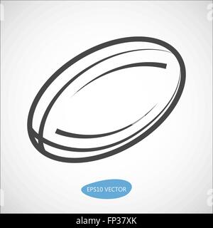 Rugby-Ball-Symbol Stock Vektor
