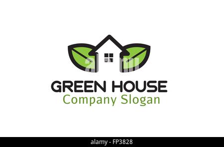 Grünes Haus-Design-Darstellung Stock Vektor