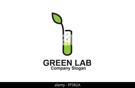 Grüne Lab Design Illustration Stock Vektor
