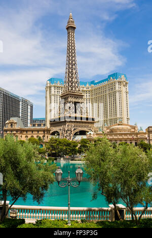 Nachbildung der Eiffelturm in Las Vegas Stockfoto