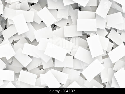 Papier-Sturm / 3D-Render Papierbögen zu fliegen Stockfoto
