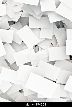 Papier-Sturm / 3D-Render Papierbögen zu fliegen Stockfoto